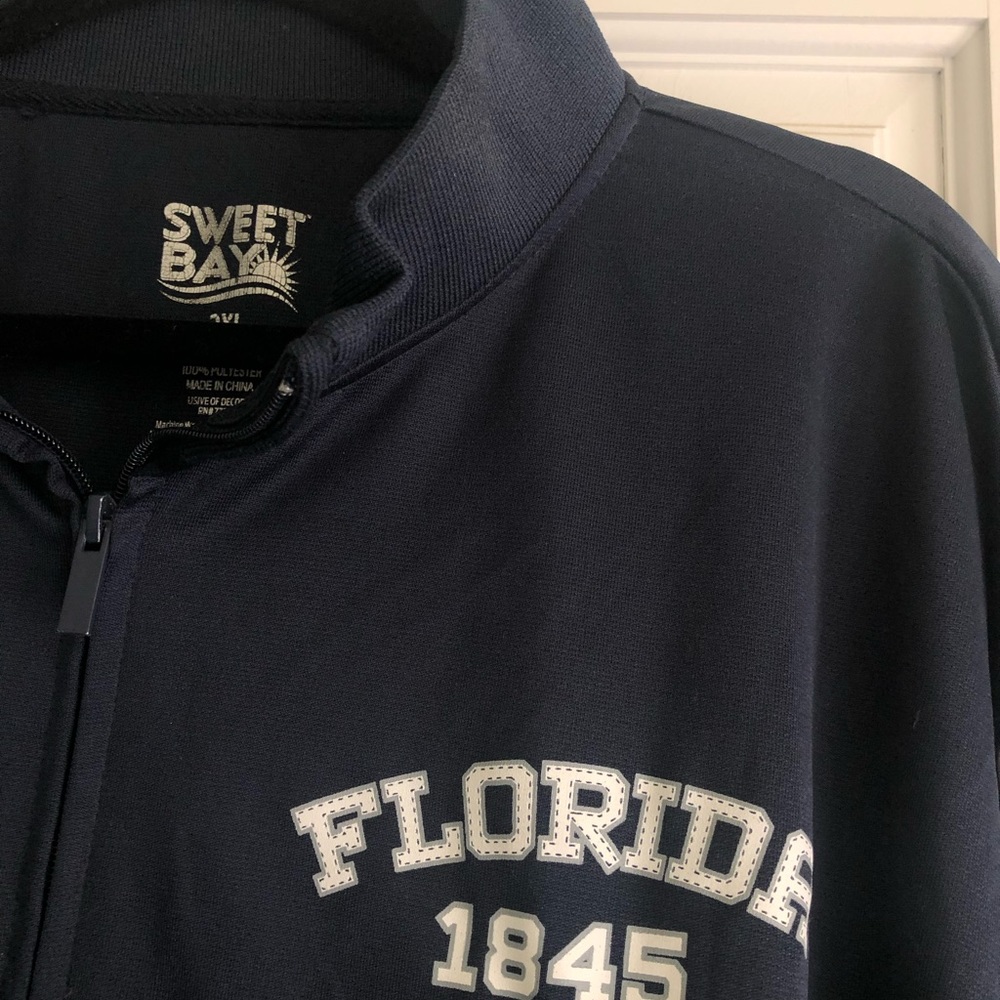 SWEET BAY track JACKET  Florida 1845 (est.) Navy Blue athletic sports